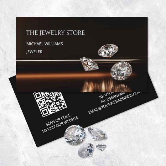 Luxus Diamonds Jeweler Juwelier Store Visitenkarte