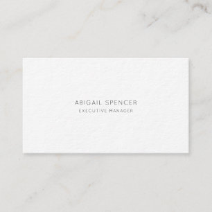 Luxus Dicke Einfache Schwarz Weiße Professionelle Visitenkarte