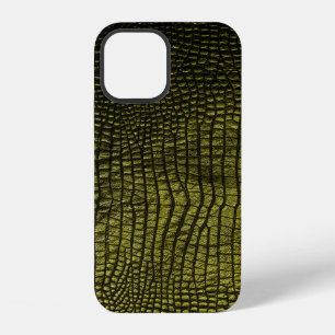 Luxus dunkle Krokodilstruktur iPhone 12 Hülle