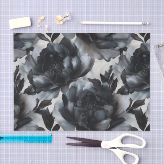 Luxus Dunkle Peonies Dekoupage Tissue Paper Seidenpapier (Handwerk)