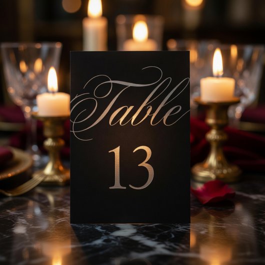 Luxus Dunkle Schieferhochzeit Tischnummer