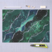 Luxus-Edelstein Smaragd Glitzer Achat Seidenpapier (Handwerk)