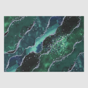 Luxus-Edelstein Smaragd Glitzer Achat Seidenpapier