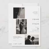 Luxus-Editorial-Foto-Collage-Hochzeit Einladung (Vorderseite)