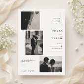 Luxus-Editorial-Foto-Collage-Hochzeit Einladung