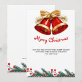 Luxus, einfache Weihnachtskarte , Familienausweise Einladung (Vorne/Hinten)