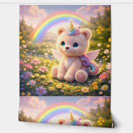 Luxus-Einhorn-Teddy-Kinderzimmer-Tapete Tapete