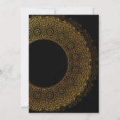 Luxus Einladung mit islamischem Gold-Ornament (Rückseite)