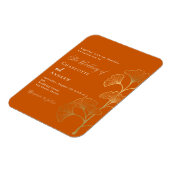 Luxus-Einladung zum Hochzeitsginkgo Magnet (Linke Seite)