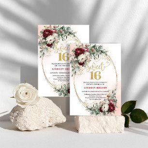 Luxus-Einladung zur Sweet Sixteen-Party mit tiefro Einladung