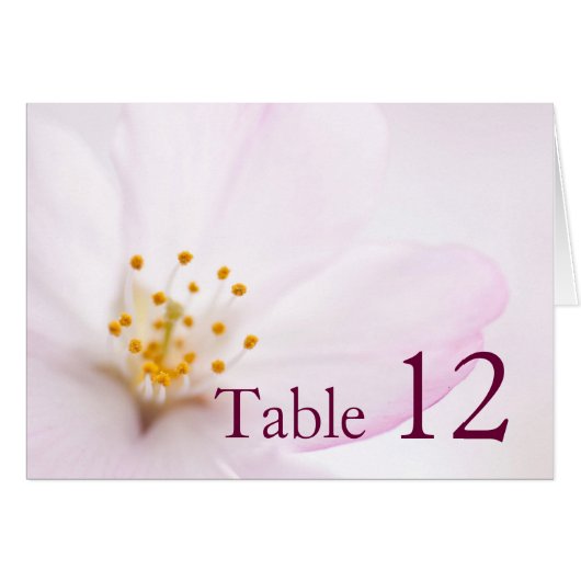 Luxus Elegant Blumen Tischkarte (Vorderseite (Horizontal))