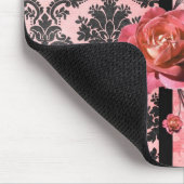 Luxus Elegant Damask Rose Mousepad (Ecke)