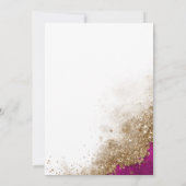 Luxus Elegant Fuchsia Hot Pink & Gold Quinceñera Save The Date (Rückseite)