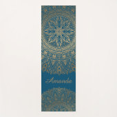 Luxus Elegant Gold Blue Mandala Designname Yogamatte (Vorderseite)