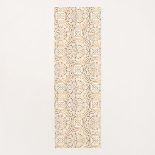Luxus Elegant Gold Mandela  Yogamatte (Vorderseite)