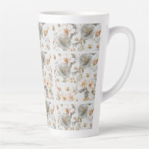 Luxus, Elegant, Goldgraues Blumenmuster
