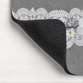Luxus Elegant Gray Lace Mousepad (Ecke)