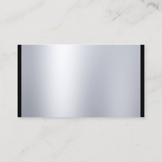 Luxus Elegant handgeschriebenes Script Silver Cool Visitenkarte (Rückseite)