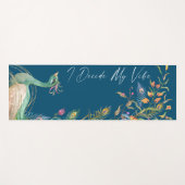 Luxus Elegant Ich entscheide meine Vibe Peacock Bl Yogamatte (Vorderseite (Horizontal))