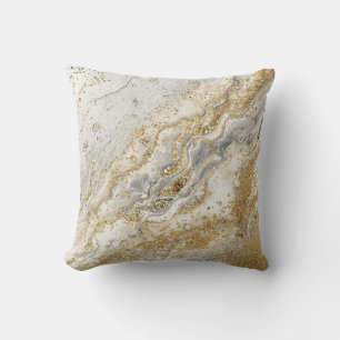 Luxus, Elegant, Modernes Goldgrau-Muster Kissen