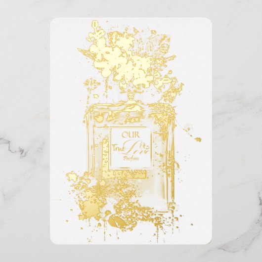 Luxus Elegant Parfüm Folieneinladung (Vorderseite)