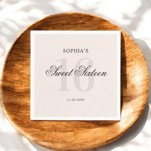 Luxus Elegant Rosa Sweet 16 Napkins Serviette