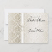 Luxus Elegant Silver Bridal Einladung (Rückseite)