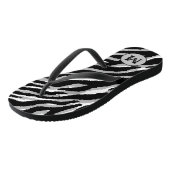 Luxus Elegant Silver Mit Monogramm Tiger Badesandalen (Schrägansicht)