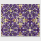 Luxus, elegant, Vintag, lila, gelb Geschenkpapier (Flach)