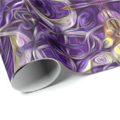 Luxus, elegant, Vintag, lila, gelb Geschenkpapier (Rolleneckpunkt)