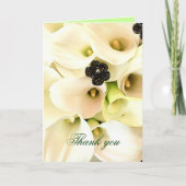 Luxus Elegant White Calla Bouquet Danke Karte (Vorderseite)