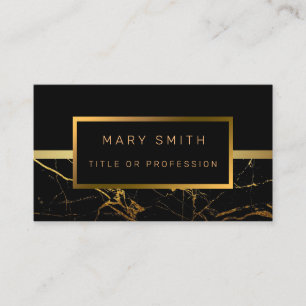 Luxus Elegante Black Gold Business Card Visitenkarte