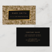 Luxus Elegante Black Gold Business Card Visitenkarte (Vorne/Hinten)