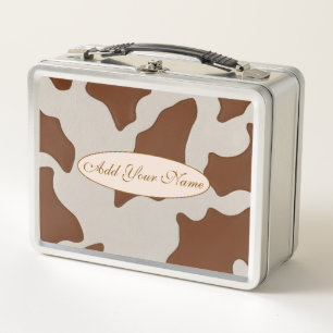 Luxus Elegante Faux-Rindleder-Trendy-Kollektion Metall Brotdose