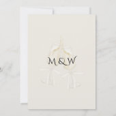 Luxus Elegante Gold Hochzeit Einladung (Rückseite)