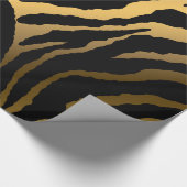 Luxus Elegante Moderne Black Gold Linie Geschenkpapier (Ecke)