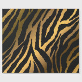 Luxus Elegante Moderne Black Gold Linie Geschenkpapier (Flach)