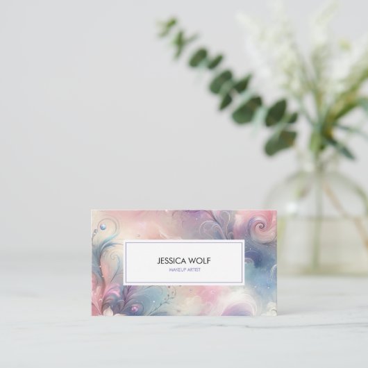 Luxus Elegante Moderne Kunst Visitenkarte (Stehend Vorderseite)