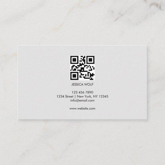 Luxus Elegante Moderne Kunst Visitenkarte (Rückseite)