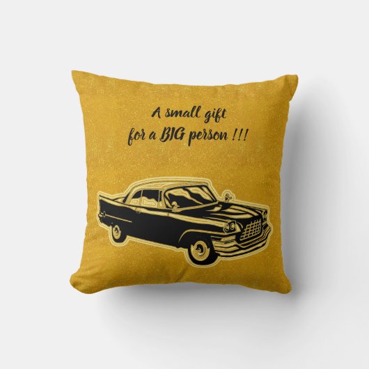 Luxus Elegante Modernes Black Gold Auto Kissen (Vorderseite)