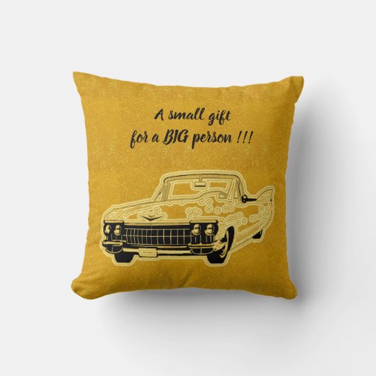 Luxus Elegante Modernes Black Gold Auto Kissen (Vorderseite)