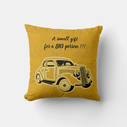 Luxus Elegante Modernes Black Gold Auto Kissen (Vorderseite)