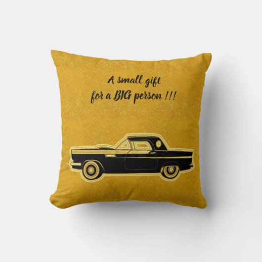 Luxus Elegante Modernes Black Gold Auto Kissen (Vorderseite)