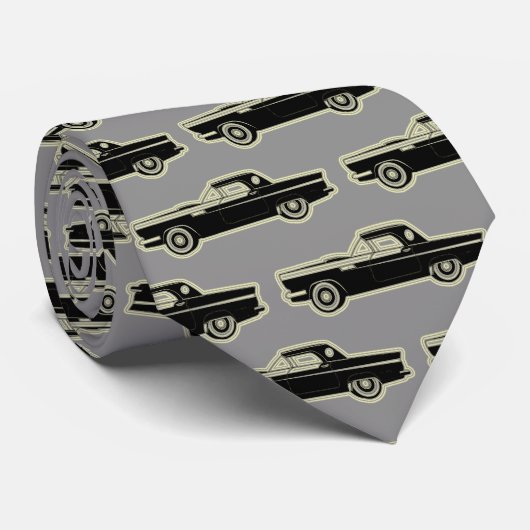 Luxus Elegante Modernes Black Gold Auto Krawatte (Gerollt)