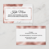 Luxus Elegante Rose Gold Visitenkarte (Vorne/Hinten)