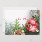 Luxus Elegante Weihnachts Winter RSVP Karte (Rückseite)