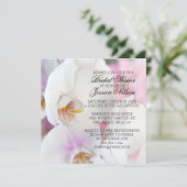 Luxus Elegante Weißer Orchid Einladung (Stehend Vorderseite)