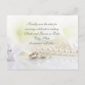 Luxus Eleganter Blumenring Rett Dattelkarte Ankündigungspostkarte (Rückseite)