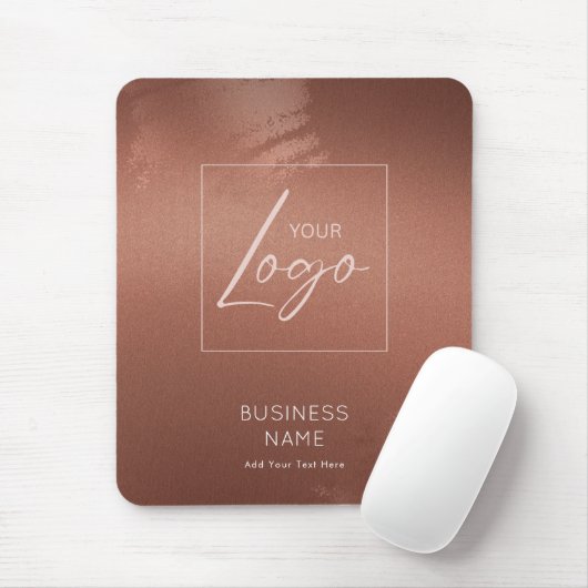 Luxus-Elegantes-Bronze-Firmenname-Logo Mousepad (Mit Mouse)