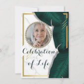 Luxus Elegantes Foto Feier des Lebens Einladung (Rückseite)